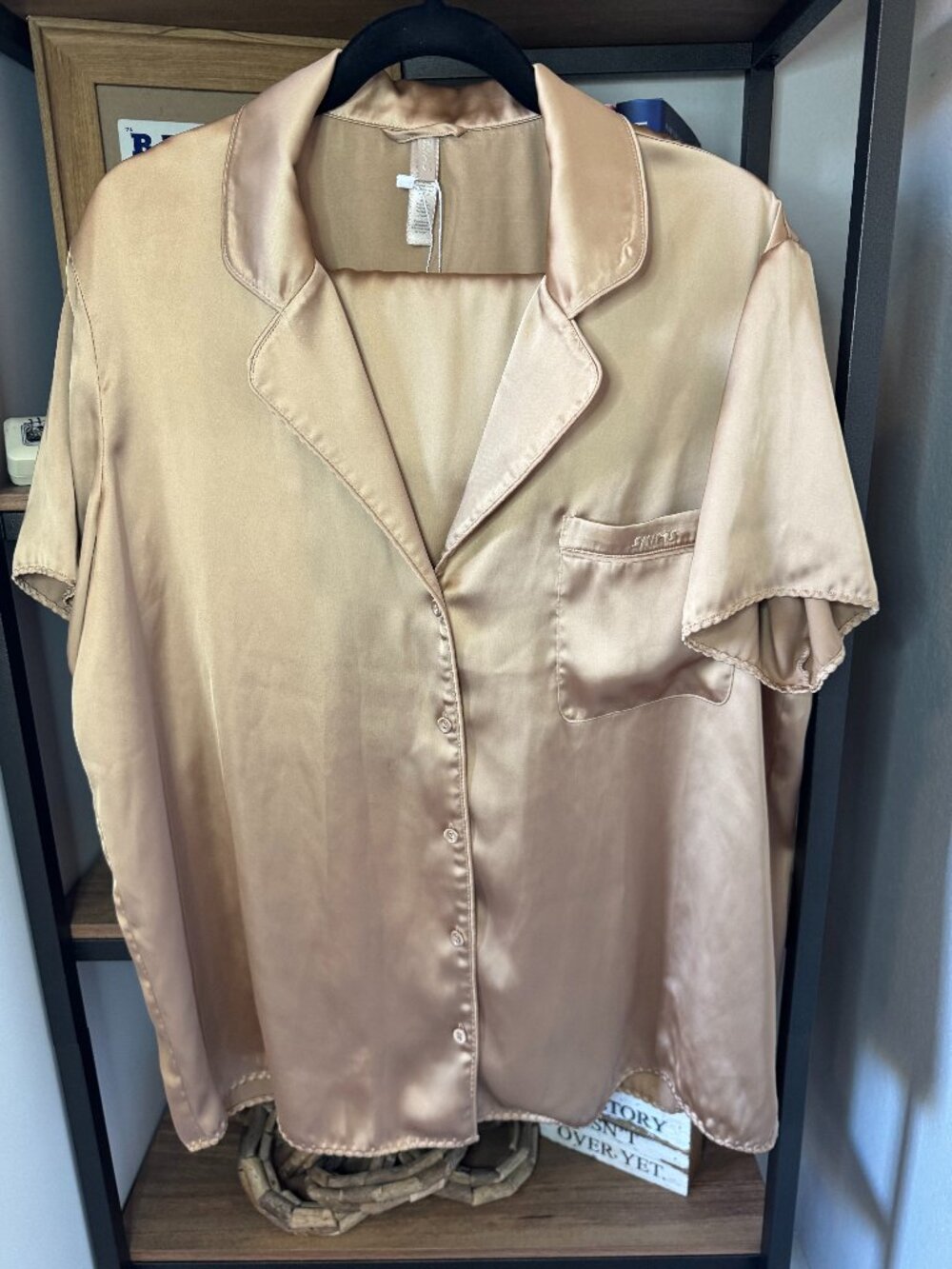 Skims Gold PJ Short Sleeve Short Set - Size L